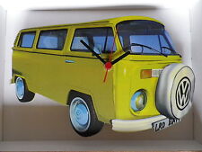 Yellow Bay Design Classic VW Camper Van Wall Clock.New & Boxed
