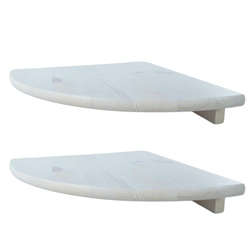 White wooden corner shelves - corner,
