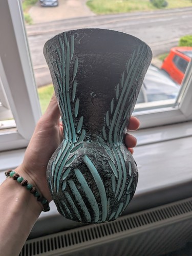 Black and green teal turquoise - black,