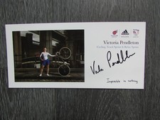Victoria Pendleton Olympics Cycling Gold Medallist Original Hand Signed Card