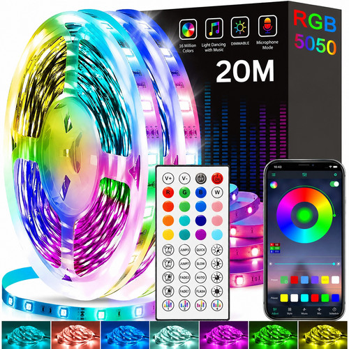 Led strip lights usb 20m - strip,
