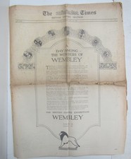 The Times Newspaper "British Empire Exhibition" London - May 24, 1924