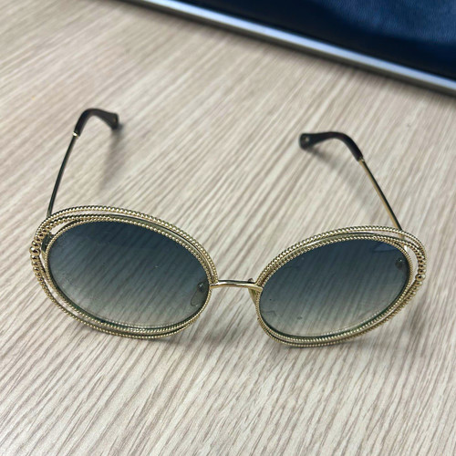Chloe round metal sunglasses - metal,