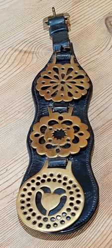 Horse brasses brass - on, thick