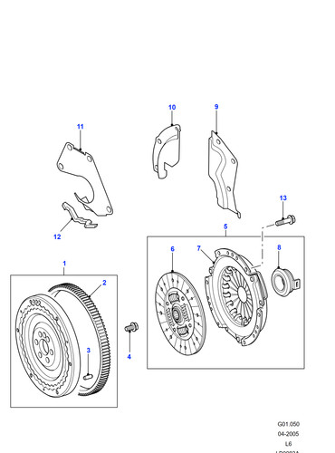 Land rover flywheel - land,