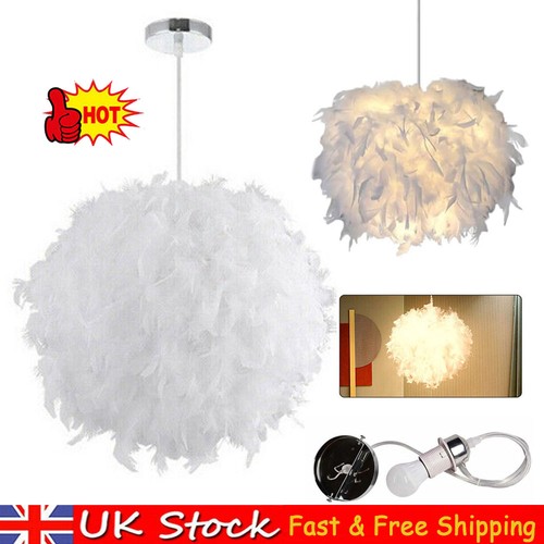 Fluffy feather light lamp - uk,