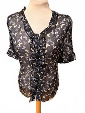 Peter Hahn navy butterfly silk