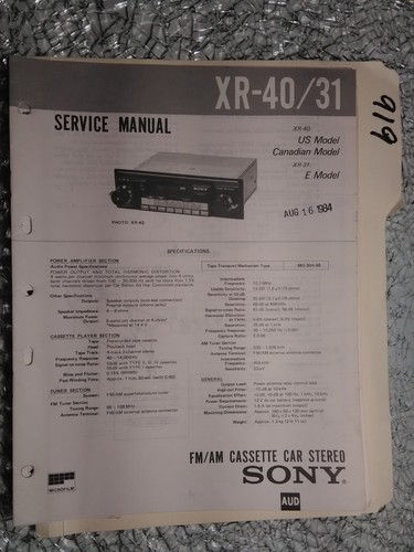 Sony service manual - service,