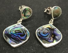 Abalone drop earrings solid