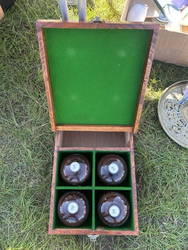 Vintage crown green bowls - vintage, set
