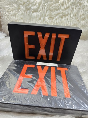 Matching orange exit signs - matching,