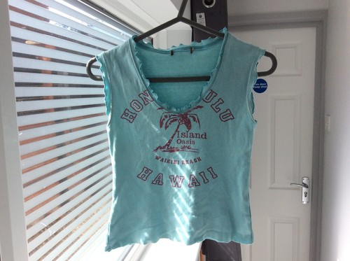 Light blue crop top - blue,