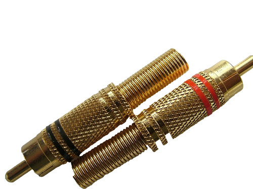 2xhi quality gold plated - plated, rca