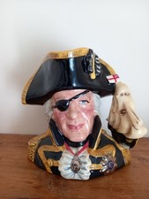 Royal Doulton Large Toby Jug Vice Admiral Lord Nelson- Signed
