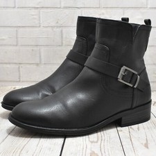 Womens Tu Black Zip Up Mid Heel Ankle Boots UK 7 EUR 40