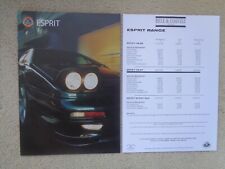 Lotus Esprit V8-GT / V8-SE - Brochure/Price List - Mint