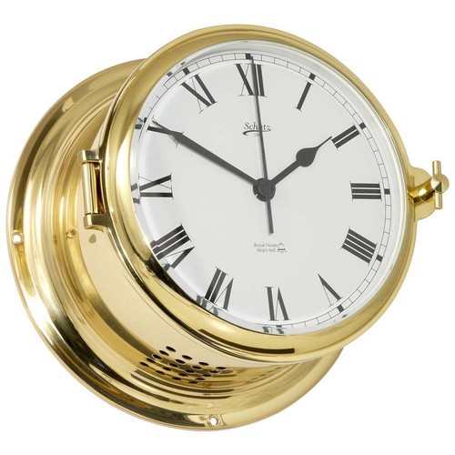 Royal ship bell clock brass - royal,