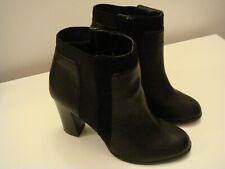 Ladies Florence & Fred Black Faux Leather Zipped Ankle Boots UK 7 / EU 41