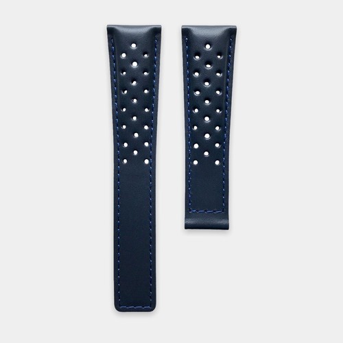 Dark blue genuine leather - dark,