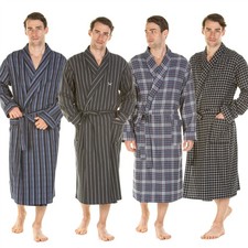 Mens brushed cotton robe - mens,
