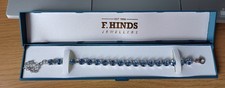 Ex Con Ladies Silver Blue Topaz Tennis Bracelet By F Hinds Jeweller