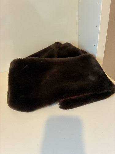 Vintage brown faux fur stole - vintage,