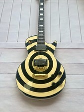 IN STOCK ZAKK Yellow Bullseye Electric Guitar 2H Pickups Black Fretboard