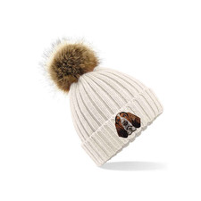 BASSET HOUND EMBROIDERED POM