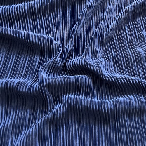 Navy plisse pleated crinkle - plisse,
