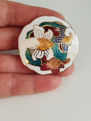 Vintage cloisonne enamel - cloisonne, pin
