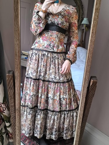 70s style vintage maxi dress - vintage,