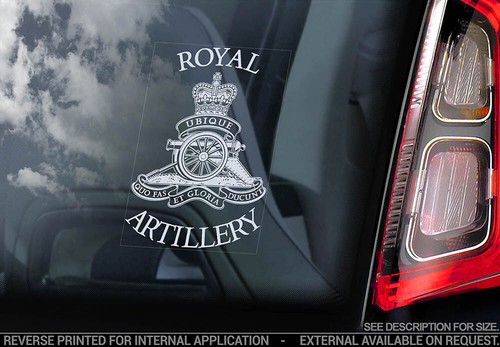 Royal artillery car sticker - royal,
