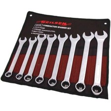 8PC SPANNER SET LARGE COMBINATION METRIC 20mm - 32mm Ring Open Ended Tool CT0324