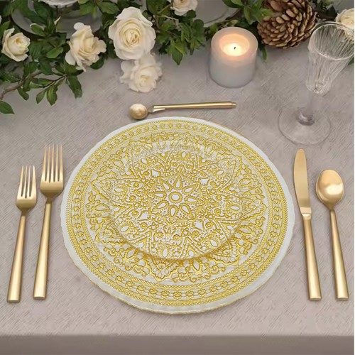 Glass charger plates - glass, wedding