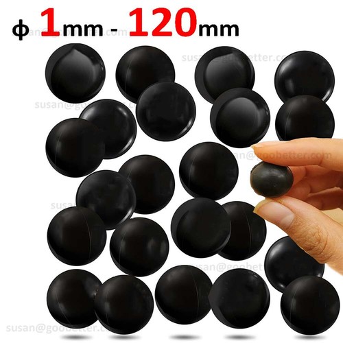 Black solid rubber - solid, ball