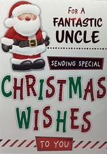 UNCLE CHRISTMAS CARD SANTA