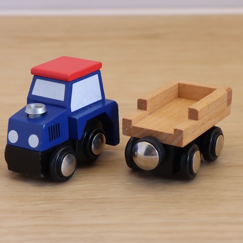 Wooden train track tractor - wooden,