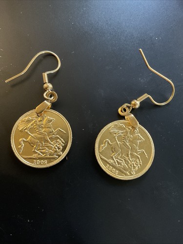 Gold plated george and dragon - gold,