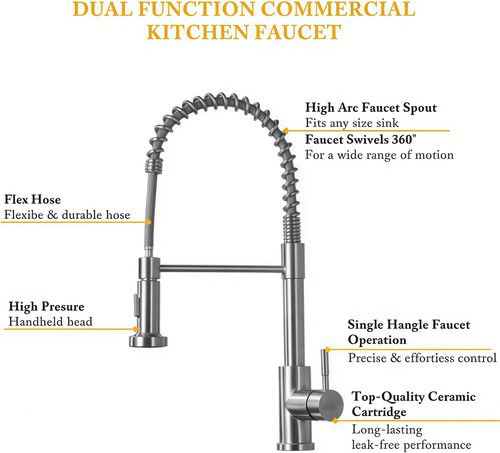 Monobloc silver kitchen sink - silver,
