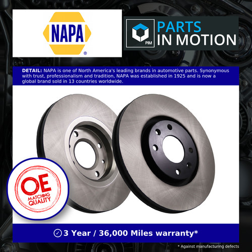 Brake discs pair - brake, vented