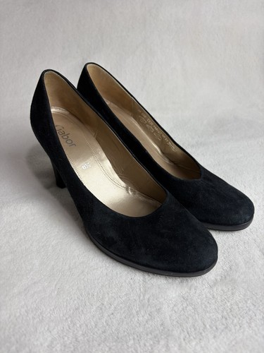 Gabor black suede comfort - gabor,