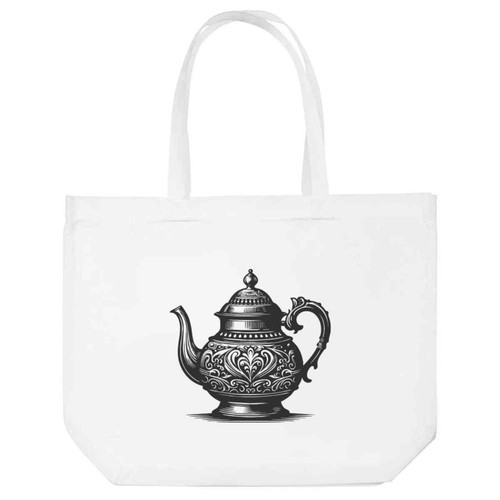 Fancy teapot shopping tote - teapot',