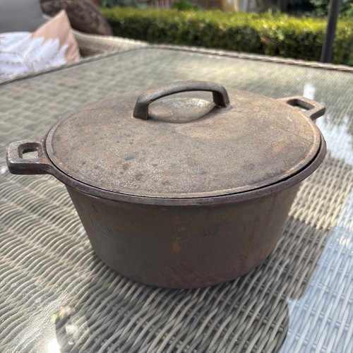 Rustic cast iron - pot, with