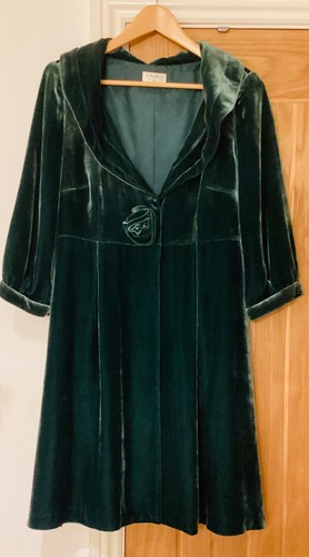 Kaliko green velvet - silk, frock
