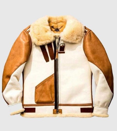 Men white fur - fur, shearling