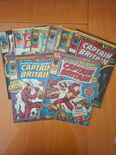 Captain Britain lot 8 issues - 1st app Captain Britain, 1st cover Psylocke FN