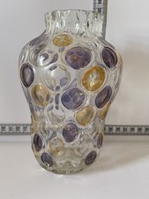 Vintage Retro Borske Sklo Czech Optical Dot Glass Nemo Vase Max Kannegiesser MCM