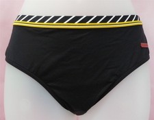 Ladies Triumph M2M Retro Maxi Bikini Bottoms Black Stripe 10