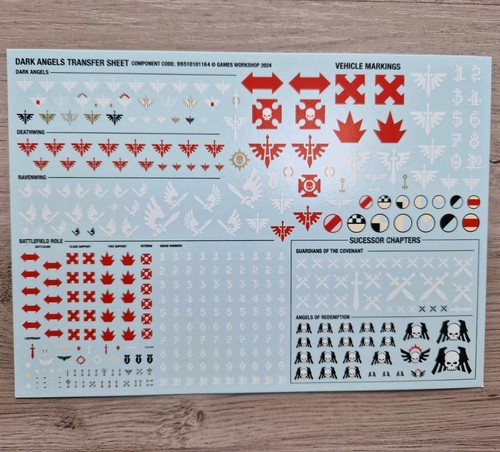 Dark angels transfer sheet - dark,