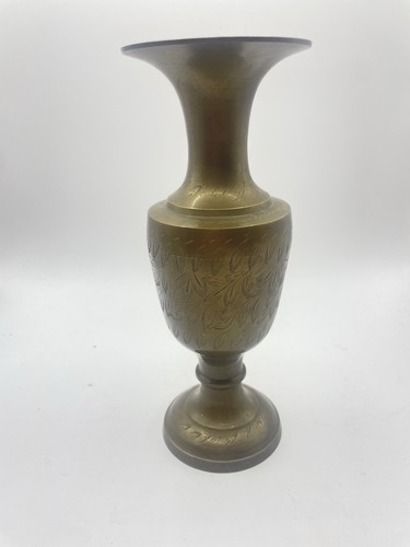 Vintage brass vase - vintage,